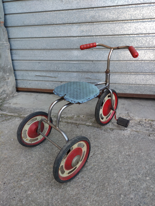 triciclo infantil metal madera 52x68x32 1u